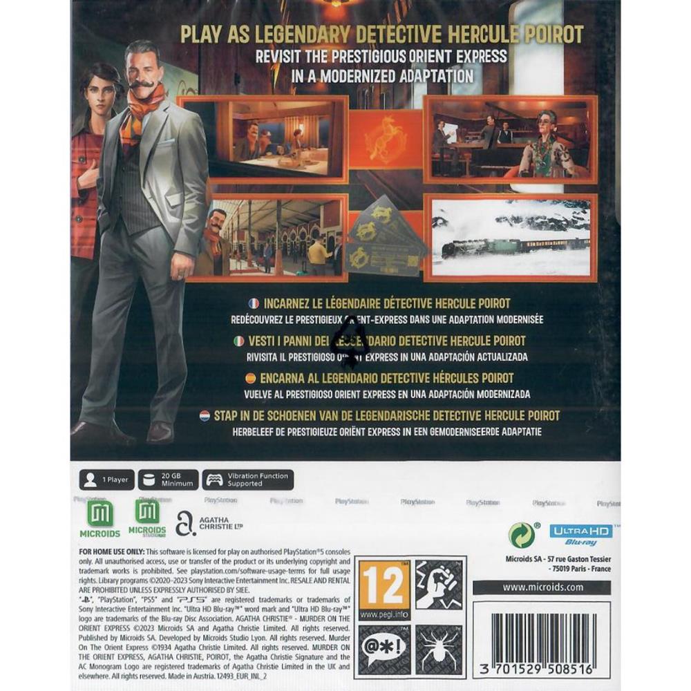 Agatha Christie Murder On The Orient Express - Ps5 (Novo) (Europeu)