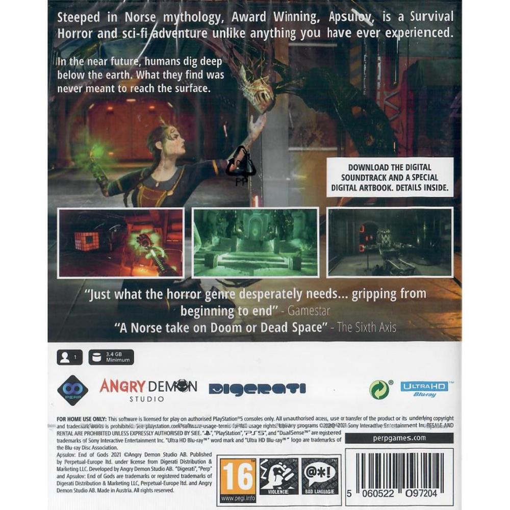Apsulov End Of Gods - Ps5 (Mídia Solta) (Novo) (Europeu)