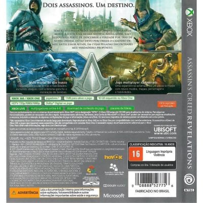 Assassins Creed Revelations - Xbox One / Xbox 360 (Usado)