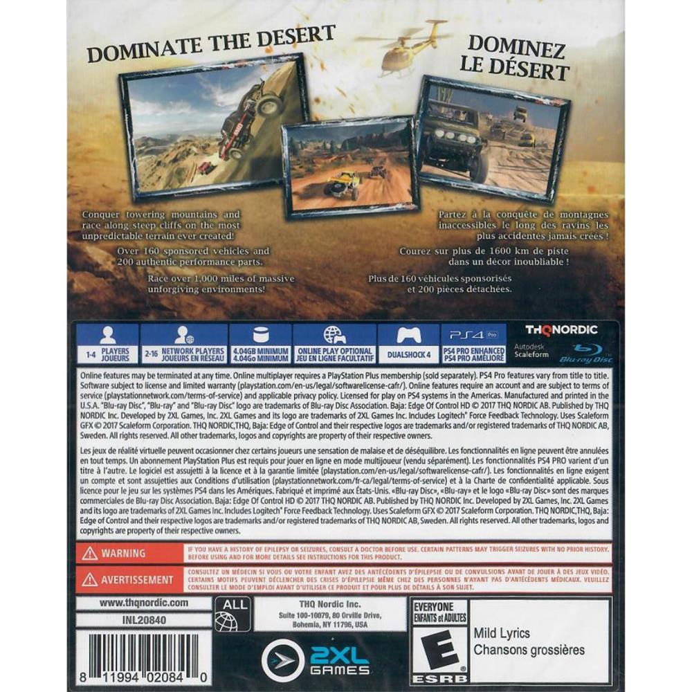 Baja Edge Of Control Hd - Ps4 (Novo)