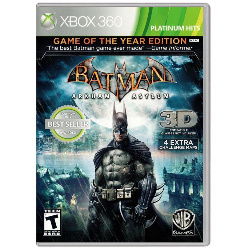 Batman Arkham Asylum Game Of The Year Edition (Platinum Hits) - Xbox 360 (Usado)