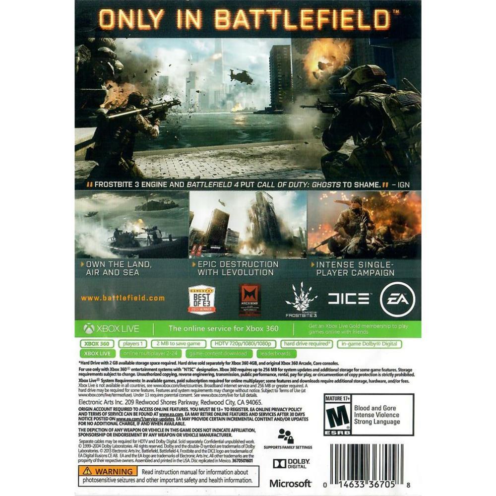 Battlefield 4 - Xbox 360 (Usado) (Requer Hd)