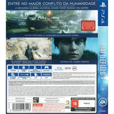 Battlefield V (Bf5) - Ps4 (Usado) (Trava De Disco)