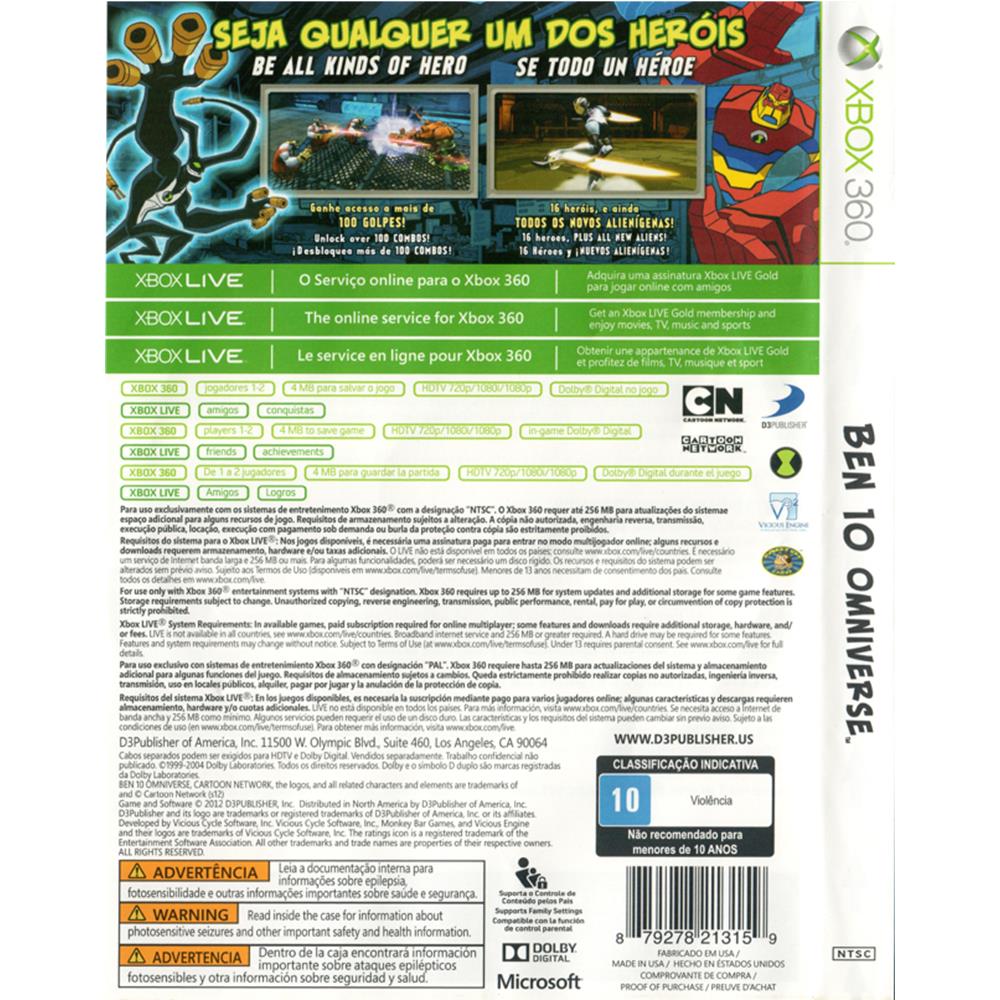Ben 10 Omniverse - Xbox 360 (Usado)