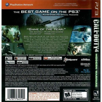 Call Of Duty 4 Modern Warfare (Greatest Hits) - Ps3 (Usado)