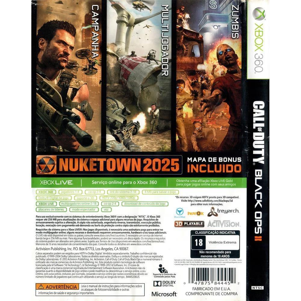 Call Of Duty Black Ops 2 - Xbox 360 (Usado)