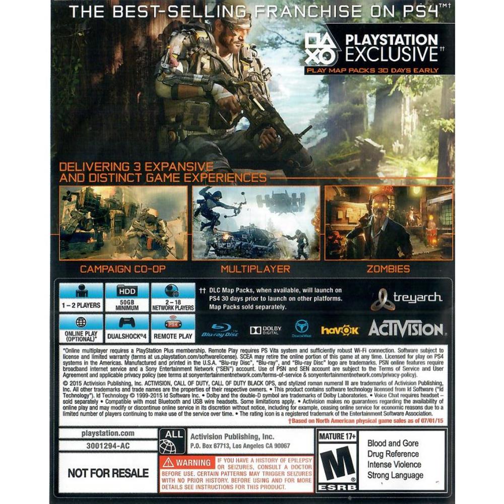 Call Of Duty Black Ops 3 - Ps4 (Seminovo)
