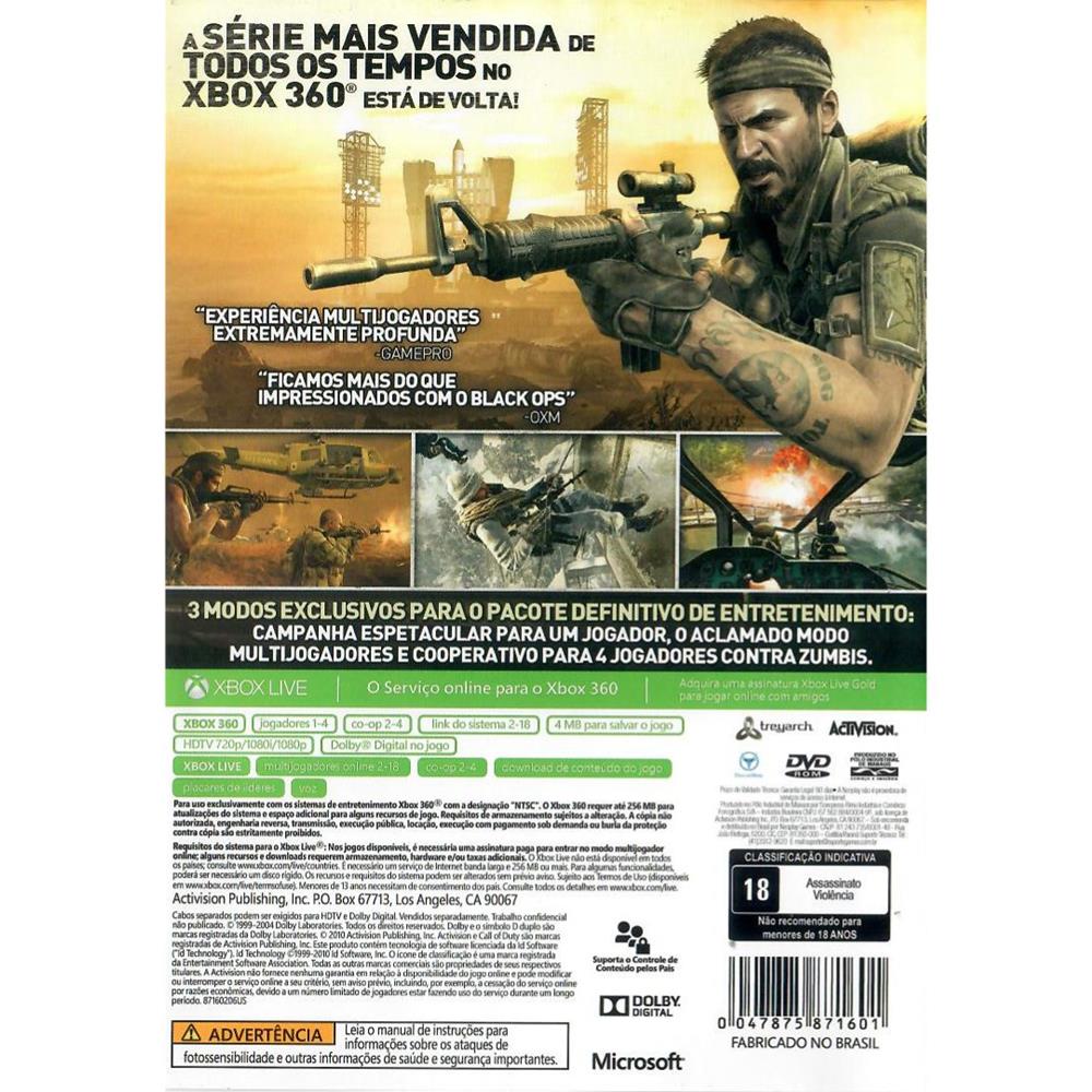 Call Of Duty Black Ops - Xbox 360 (Usado) (Trinco)