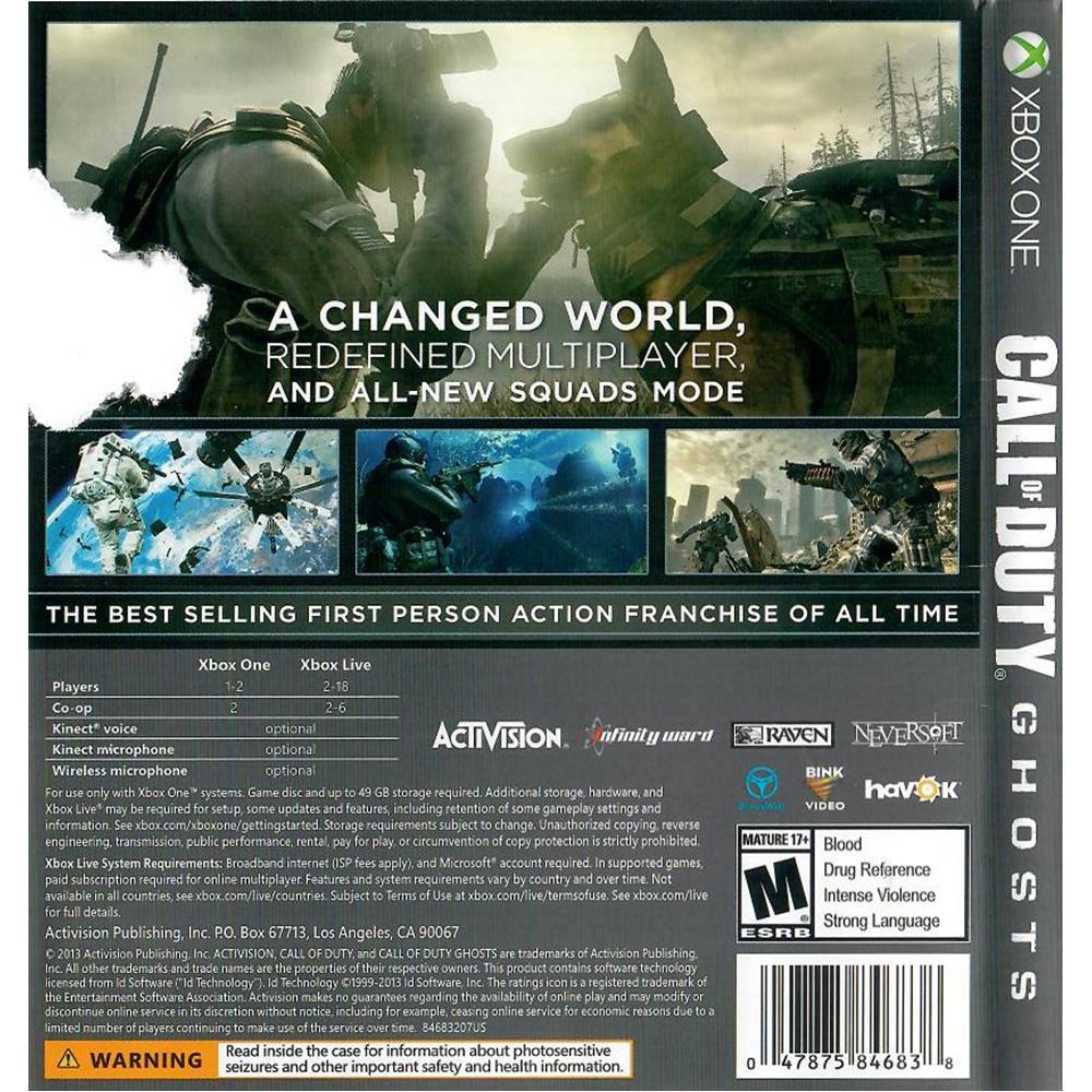 Call Of Duty Ghosts - Xbox One (Usado) (Mancha)