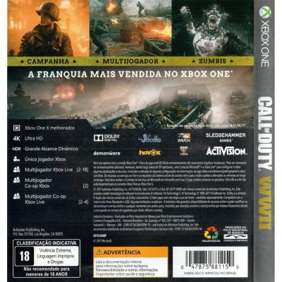 Call Of Duty Wwii - Xbox One (Usado) (Mancha) (Instalação Somente Live)