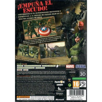 Capitan America Supersoldado - Xbox 360 (Usado) (Sem Manual) (Pal Região Livre) (Encarte Sujo)