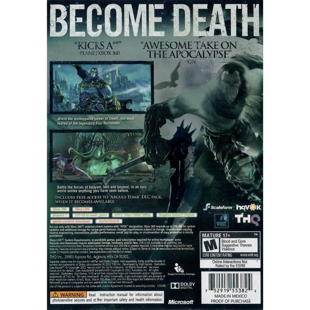 Darksiders 2 - Xbox 360 (Usado)