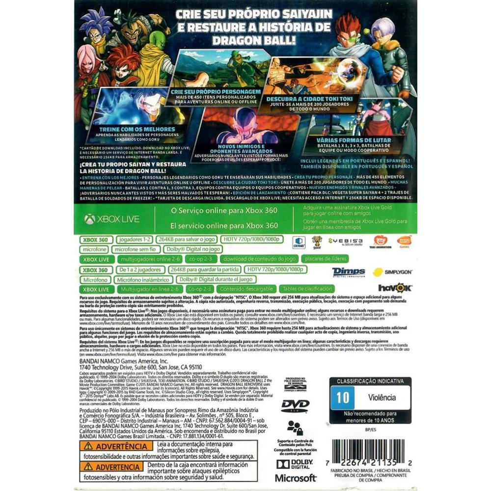 Dragon Ball Xenoverse Xv - Xbox 360 (Usado)