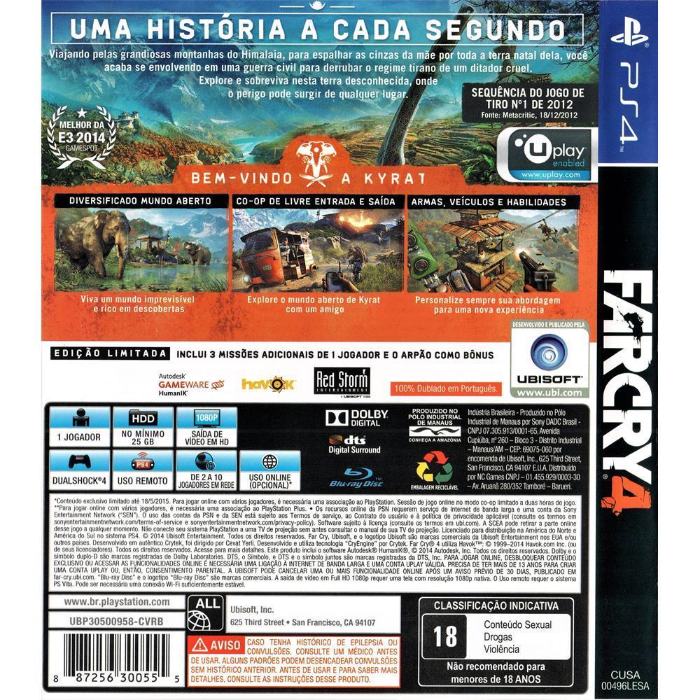Far Cry 4 - Ps4 (Usado)
