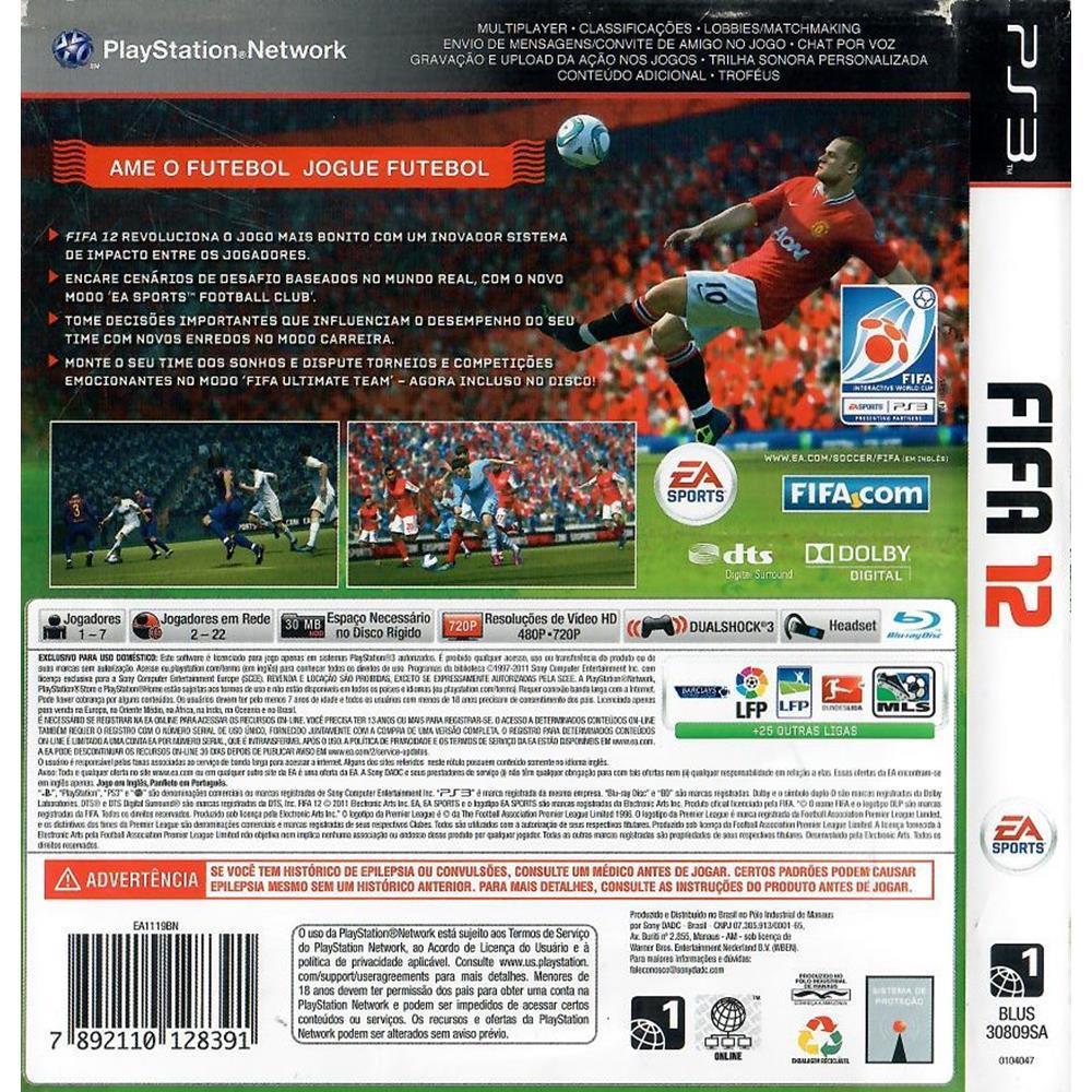 Fifa 12 - Ps3 (Usado)