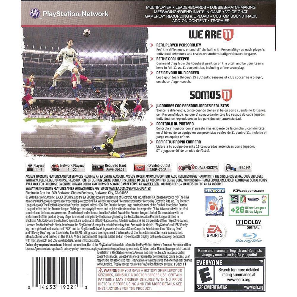 Fifa Soccer 11 - Ps3 (Usado)