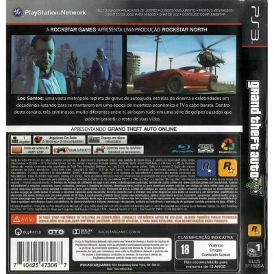 Grand Theft Auto V (Gta 5) (Com Mapa) - Ps3 (Seminovo)