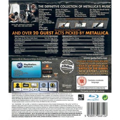 Guitar Hero Metallica - Ps3 (Requer Guitarra, Bateria Ou Microfone) (Seminovo)