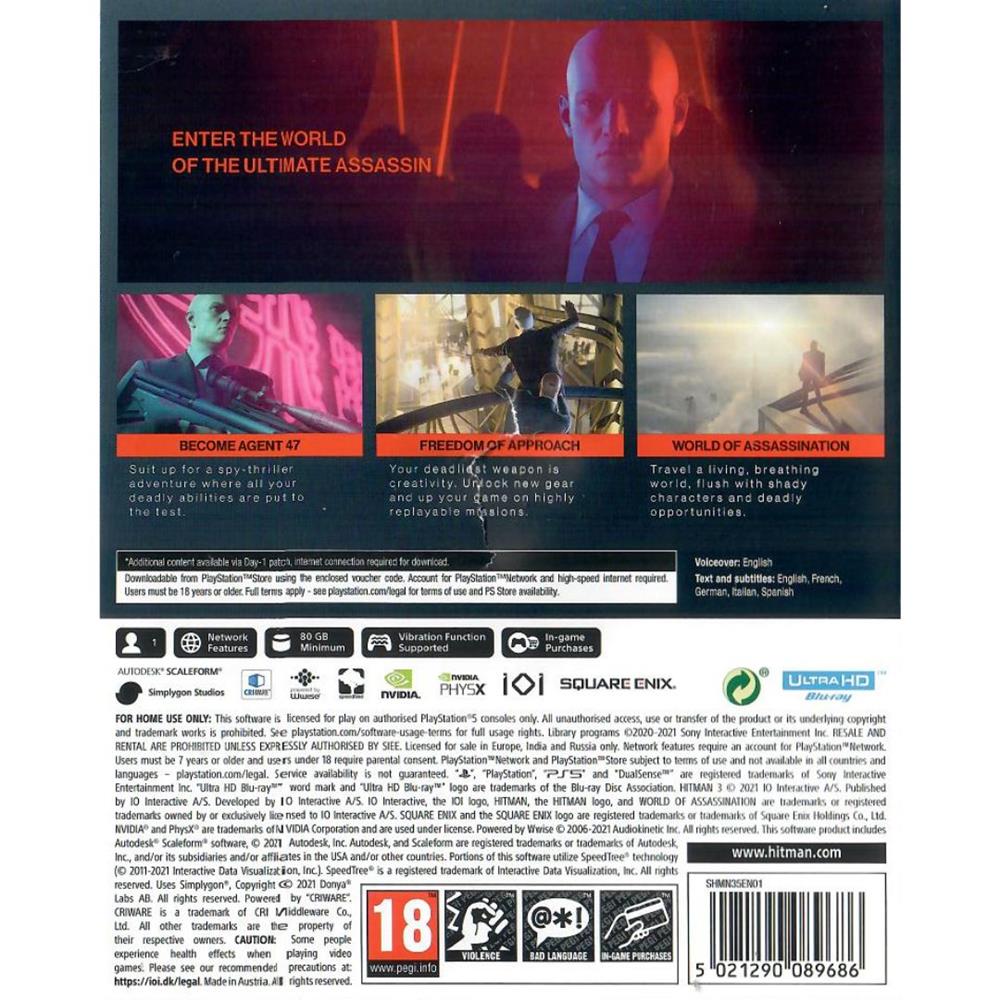 Hitman 3 - Ps5 (Europeu) (Inglês) (Usado) (Capa E Encarte Com Rasguinho)