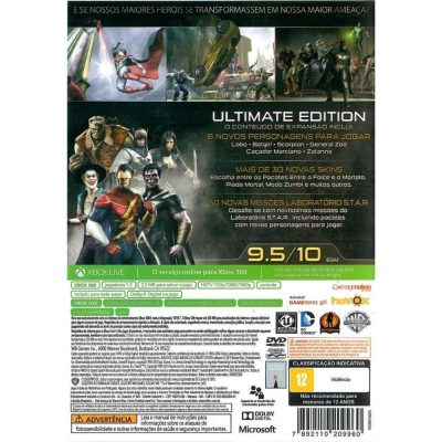 Injustice Gods Among Us Ultimate Edition Platinum Hits - Xbox 360 (Usado)