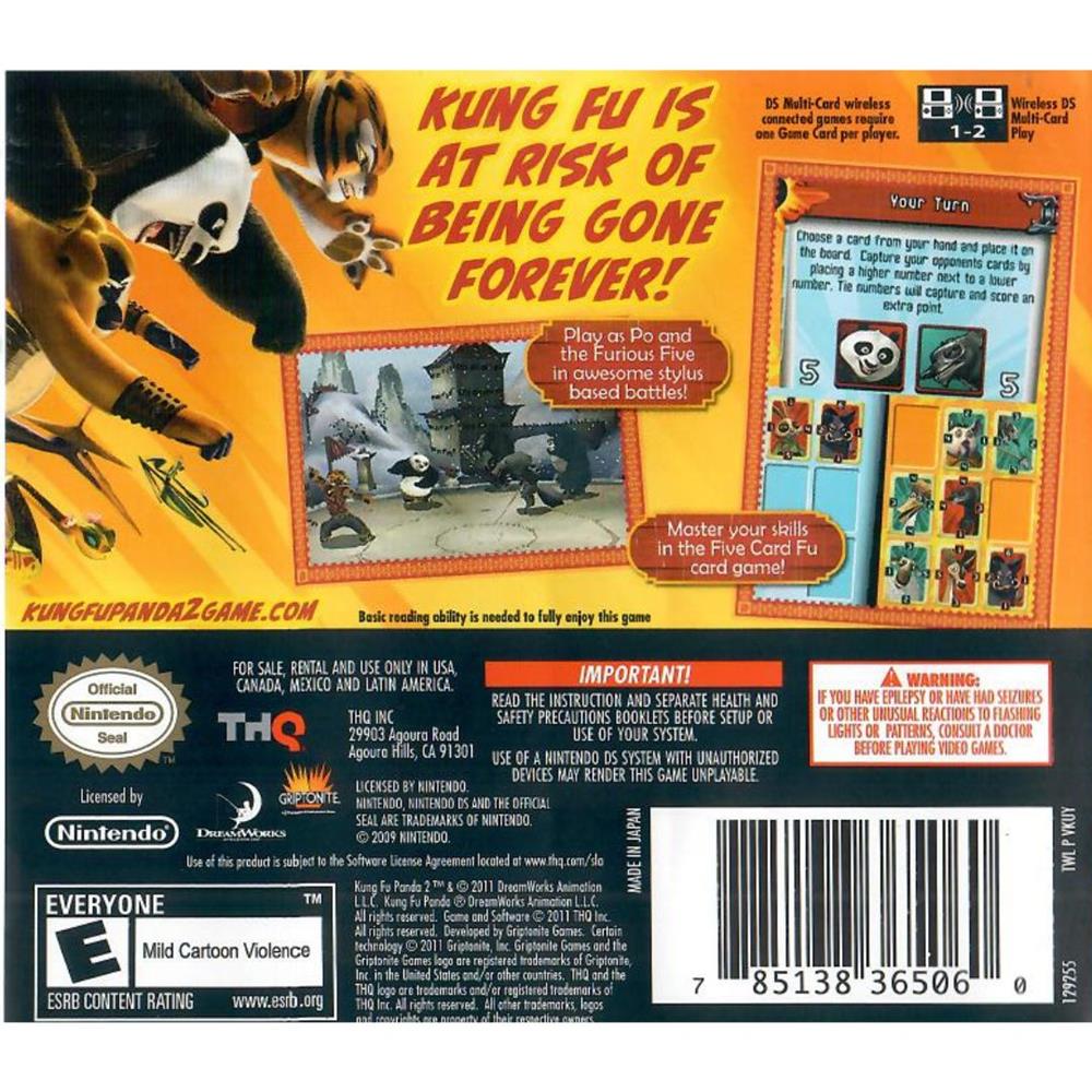 Kung Fu Panda 2 - Nintendo Ds (Seminovo)
