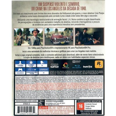 L.A. Noire - Ps4 (Seminovo)