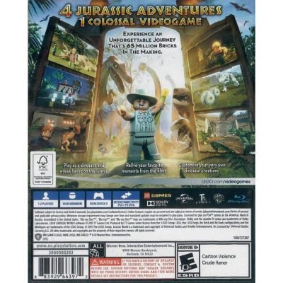 Lego Jurassic World - Ps4 (Playstation Hits) (Novo)