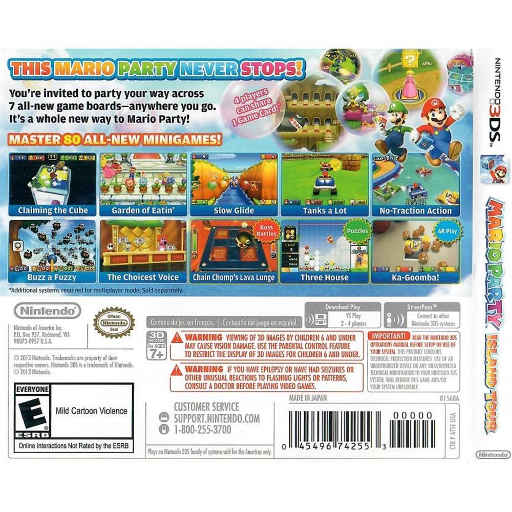 Mario Party Island Tour - Nintendo 3Ds (Com Luva) (Seminovo)