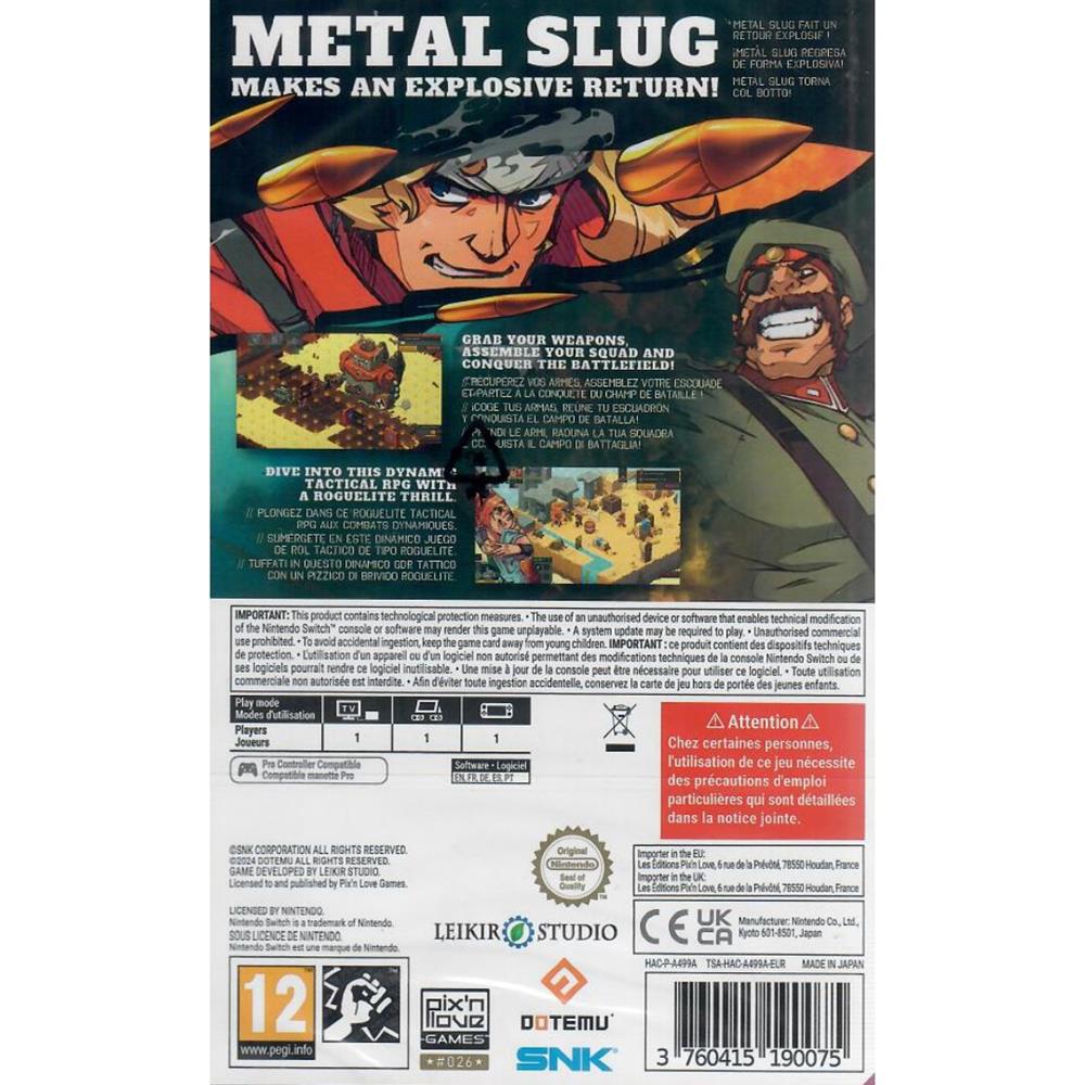 Metal Slug Tactics - Nintendo Switch (Novo) (Europeu)