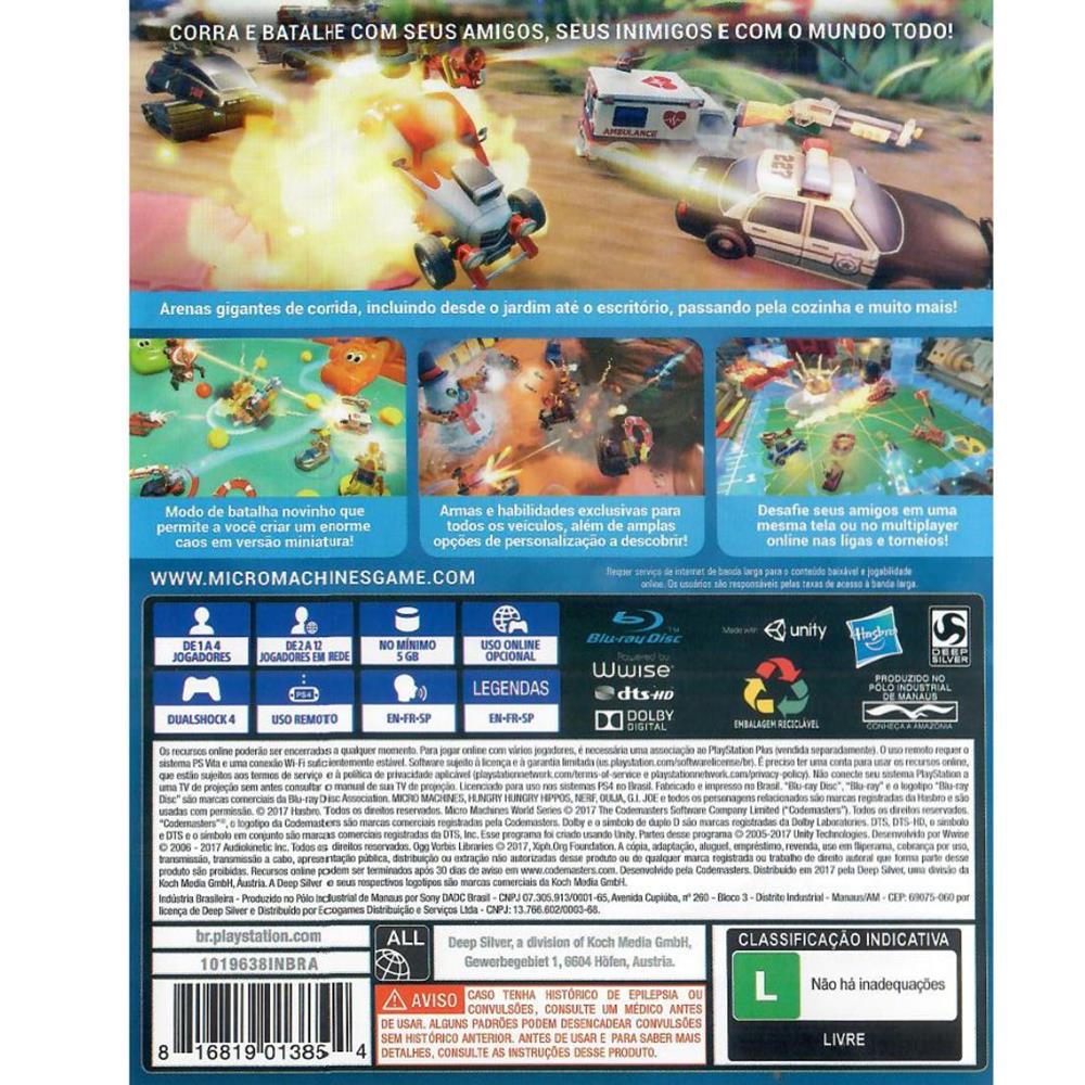 Micro Machines World Series - Ps4 (Seminovo)