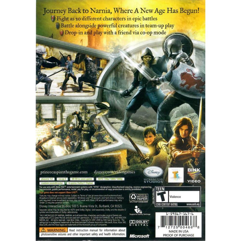 Narnia Prince Caspian - Xbox 360 (Usado) (Sem Manual)