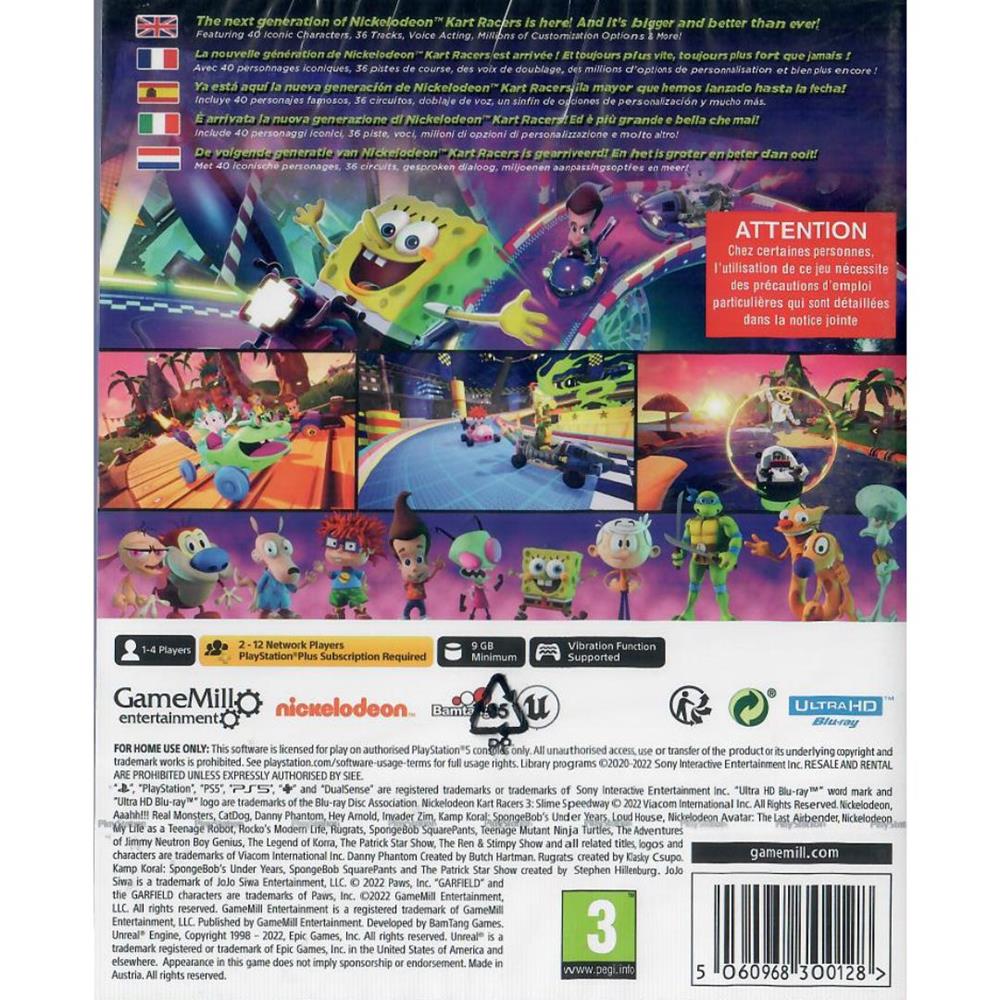 Nickelodeon Kart Racers 3 Slime Speedway - Ps5 (Novo) (Europeu)