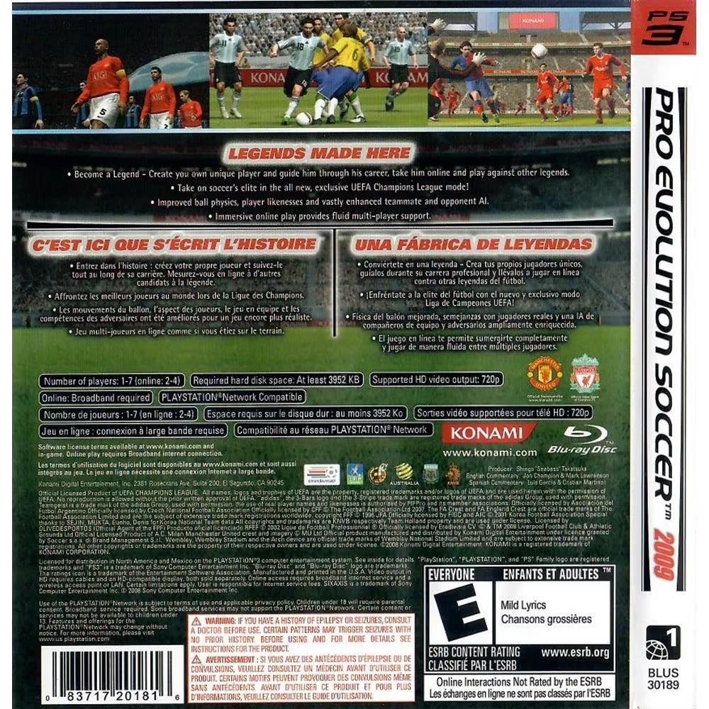 Pes 2009 - Ps3 (Usado)