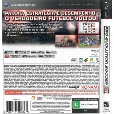 Pes 2014 - Ps3 (Usado)