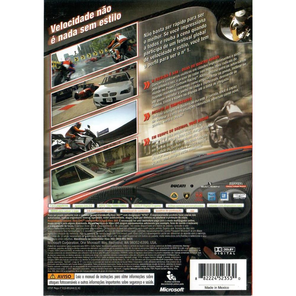 Pgr Project Gotham Racing 4 - Xbox 360 (Usado) (Marca De Leitor)