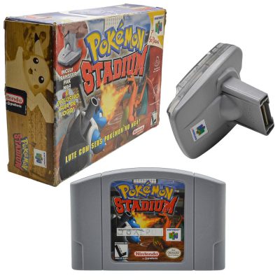 Pokemon Stadium + Transfer Pak (Big Box) (Sem Berço) (Seminovo) - Nintendo 64