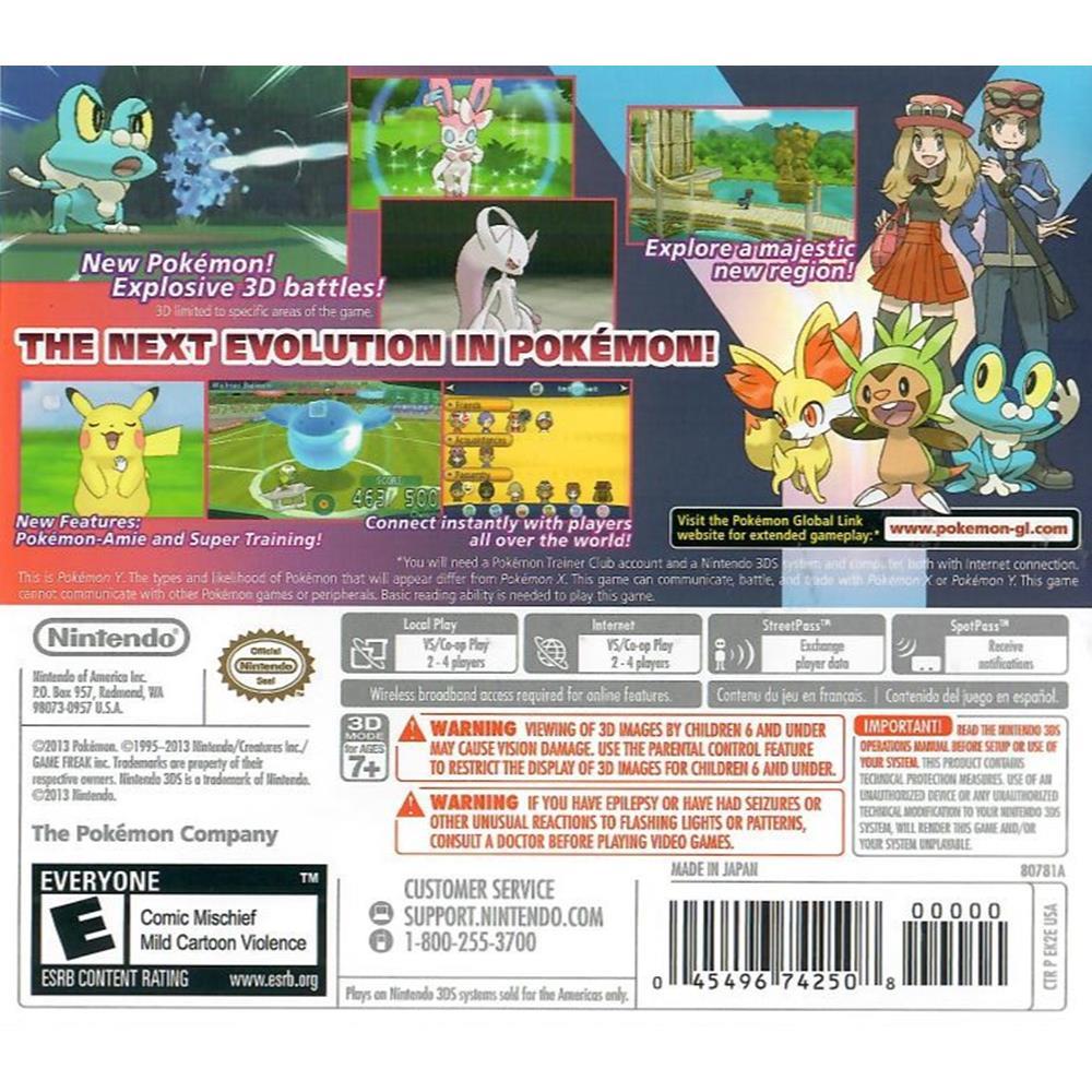 Pokemon Y - Nintendo 3Ds (Seminovo)