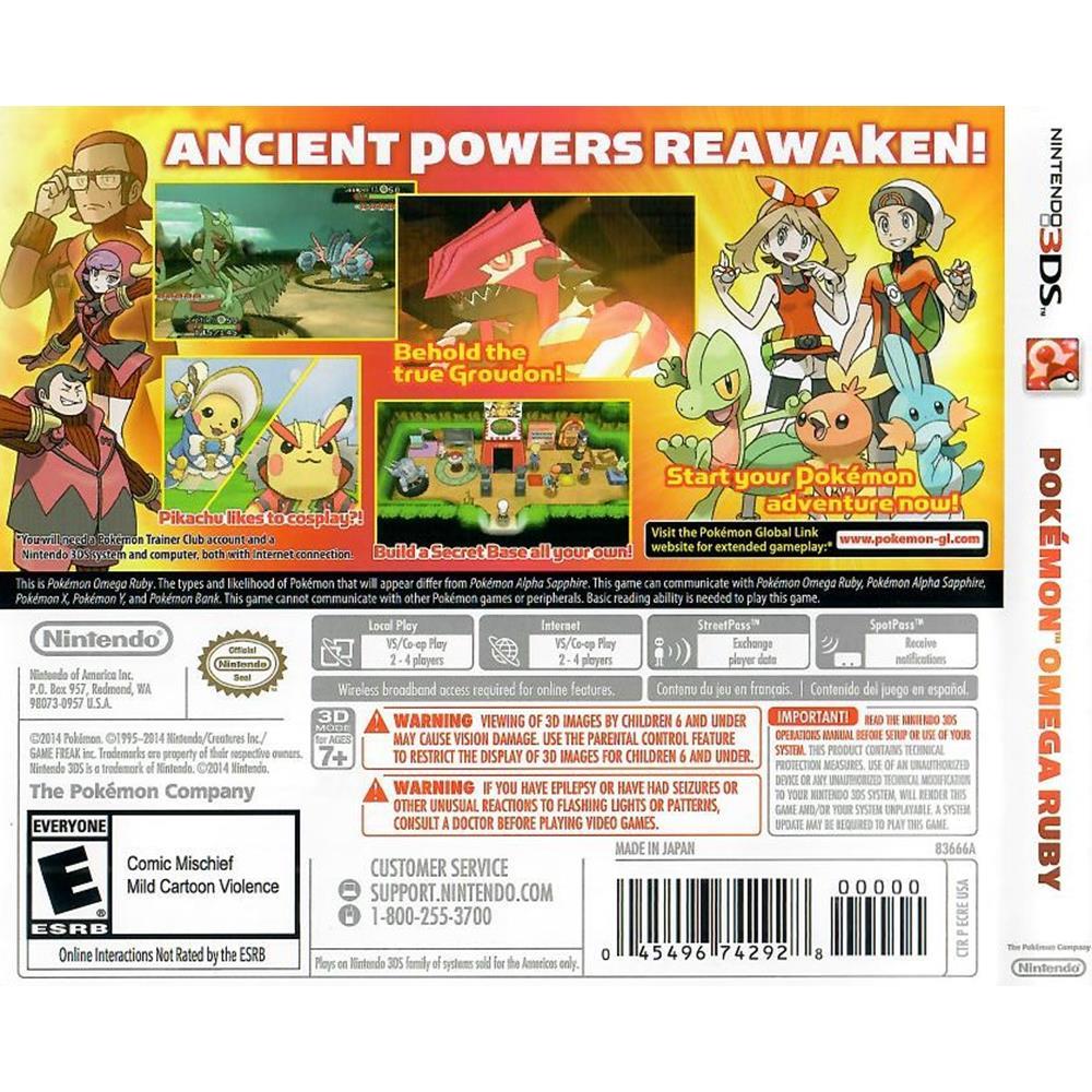 Pokémon Omega Ruby - Nintendo 3Ds (Com Luva) (Detalhe Na Luva) (Usado)