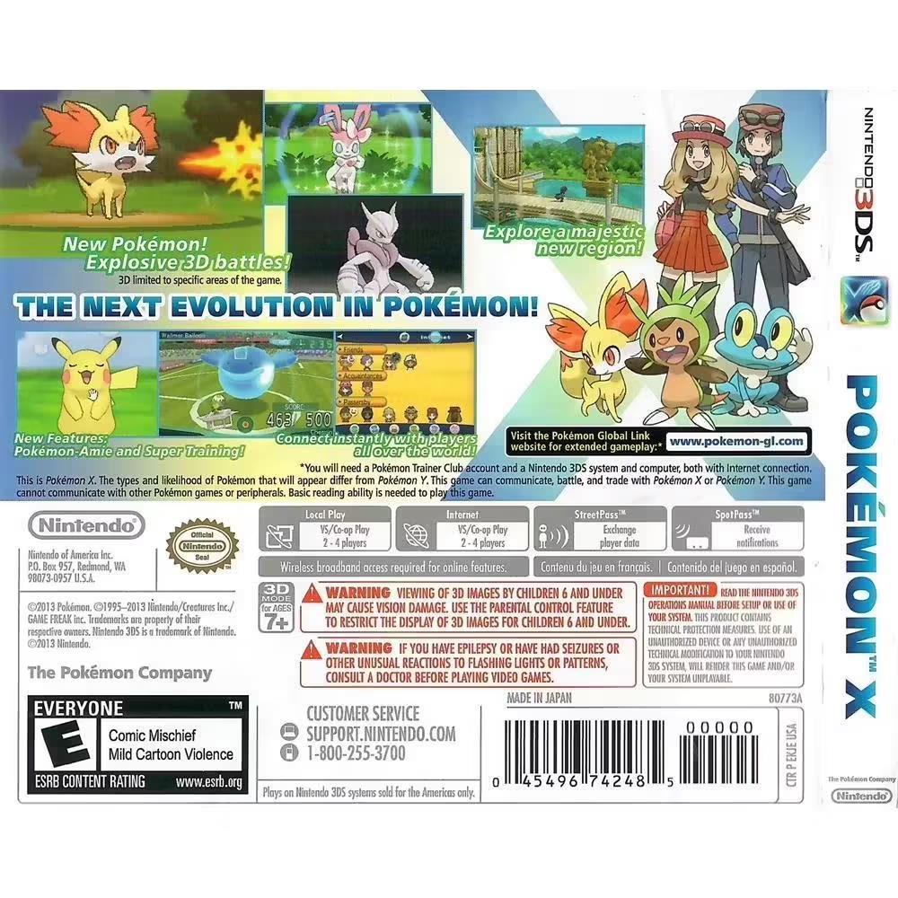 Pokémon X - Nintendo 3Ds (Usado) (Sem Manual)