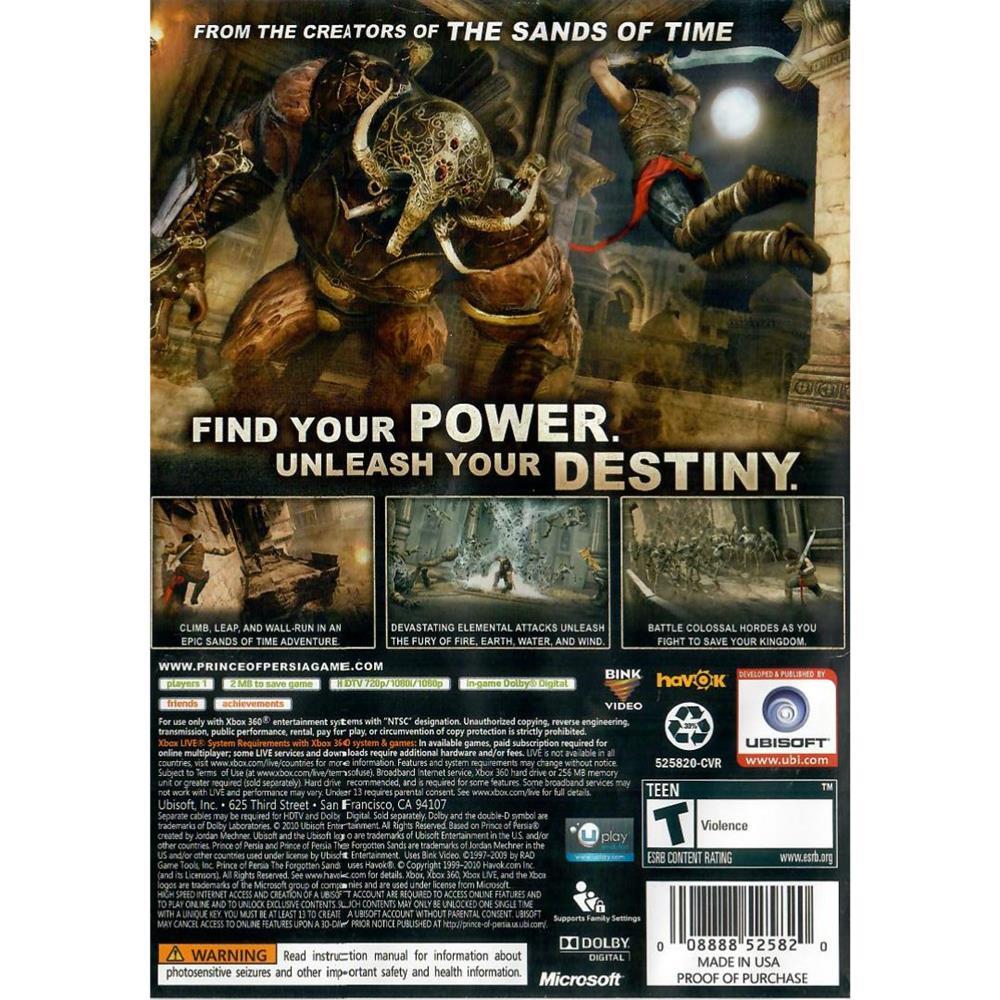 Prince Of Persia The Forgotten Sands - Xbox 360 (Usado) (Sem Manual)