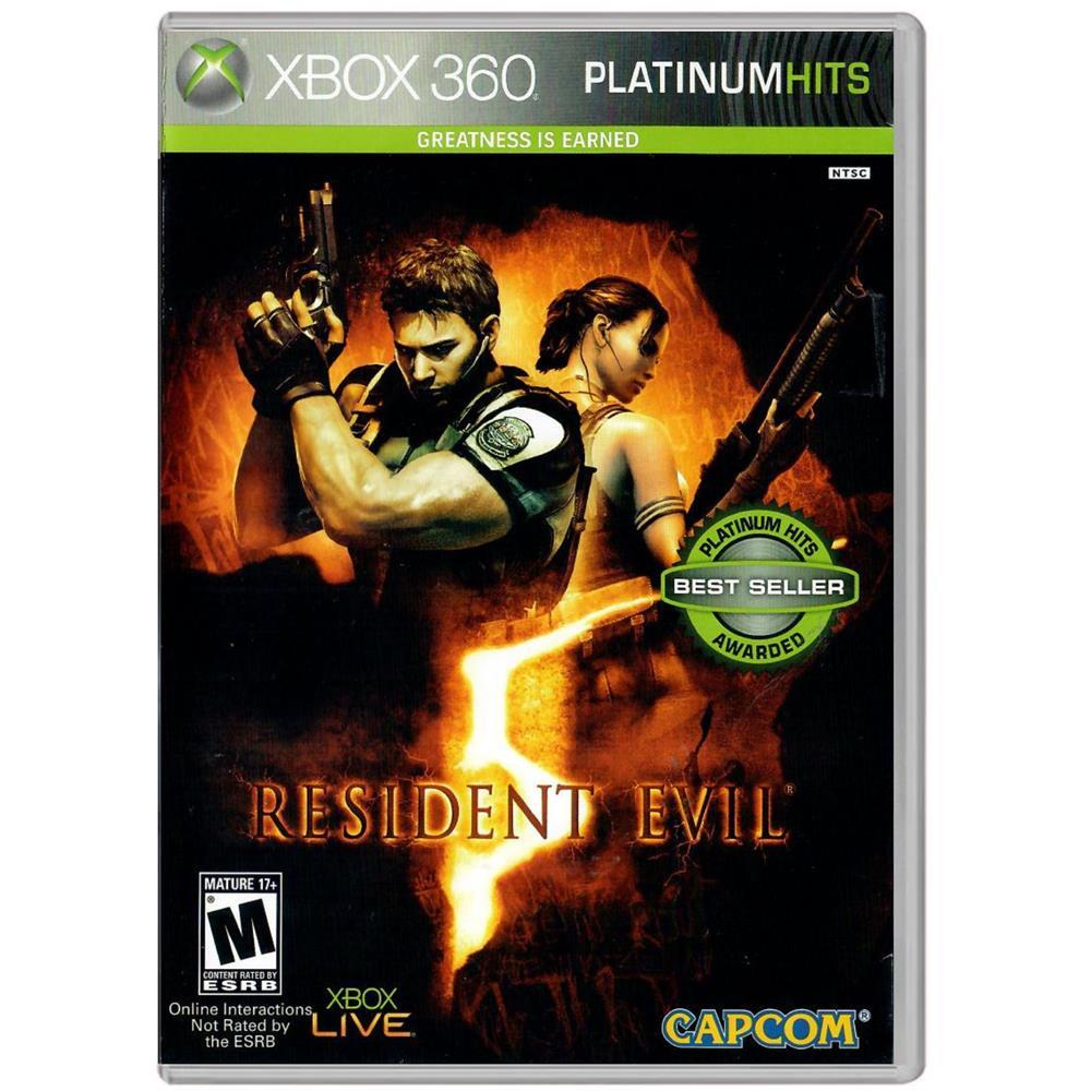 💀 Resident Evil 5 – Xbox 360 (Platinum Hits) (Usado) (Marca De Leitor) 💀 Resident Evil 5 – Xbox 360 (Platinum Hits) (Usado) (Marca De Leitor)