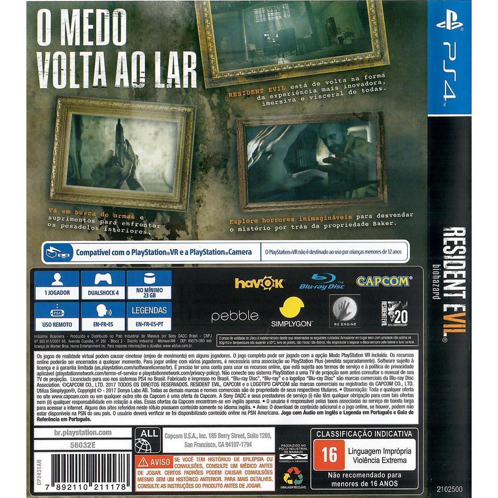 Resident Evil 7 - Ps4 (Usado)