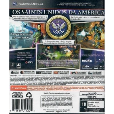 Saints Row Iv Edição Commander In Chief - Ps3 (Usado)
