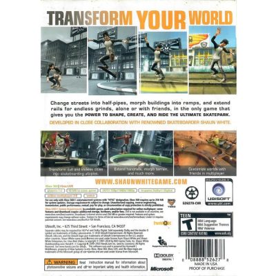 Shaun White Skateboarding - Xbox 360 (Usado)