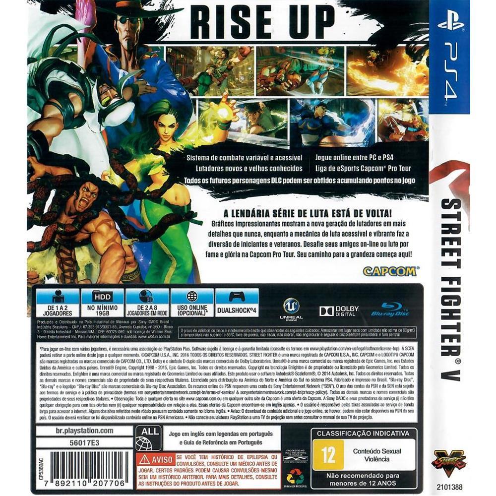 Street Fighter V - Ps4 (Usado)