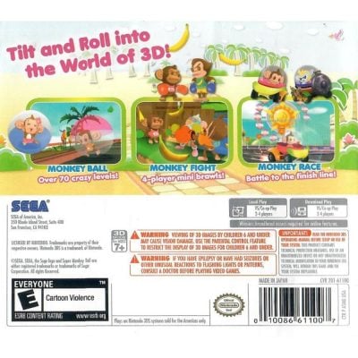 Super Monkey Ball 3D - Nintendo 3Ds (Seminovo)