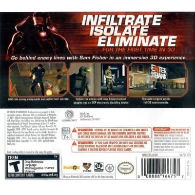 Tom Clancy's Splinter Cell 3D - Nintendo 3Ds (Seminovo)
