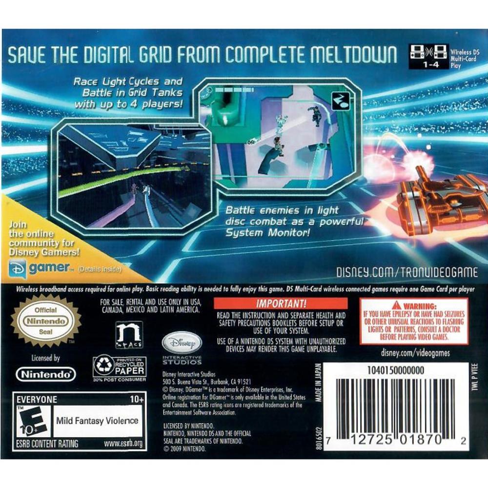 Tron Evolution - Nintendo Ds (Seminovo)