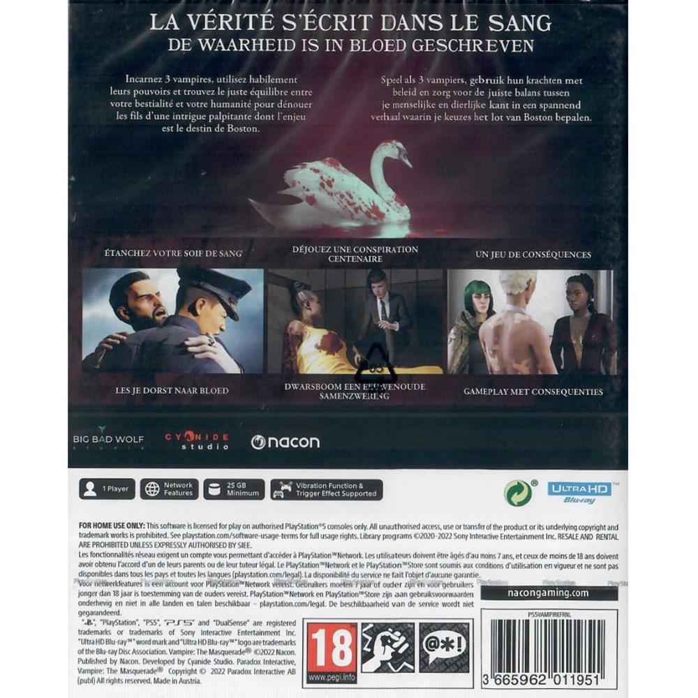Vampire The Masquerade Swansong - Ps5 (Novo) (Europeu)