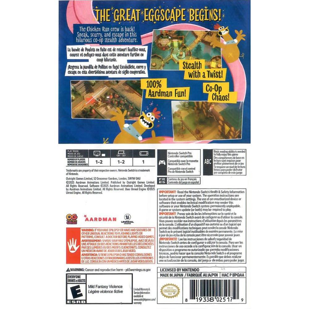 Aardman Chicken Run Eggstraction - Nintendo Switch (Usado)